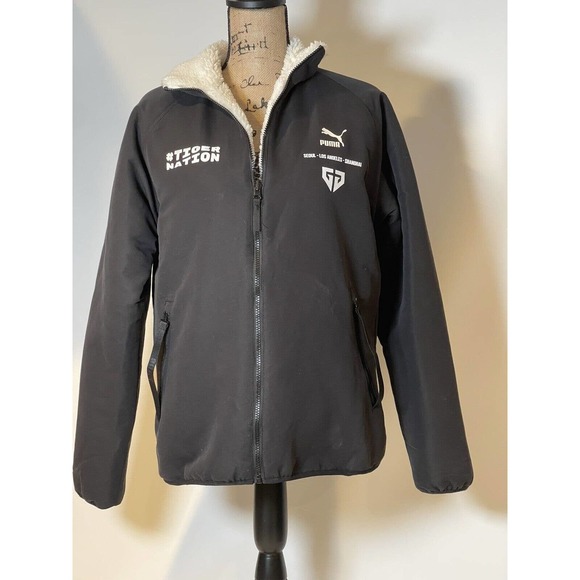 Puma Other - Puma Tiger Nation Fleece Lined Jacket. Black. No Size Tag But Fits Like Small.